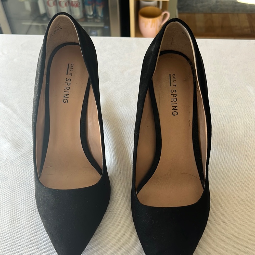 Call It Spring Faux Suede Heels